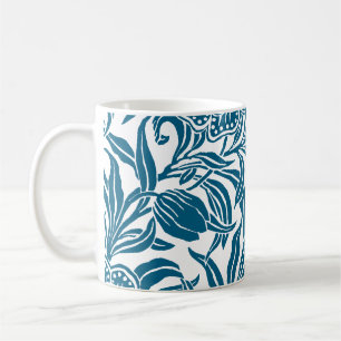 Taza De Café Patrón floral botánico vintage Art Nouveau
