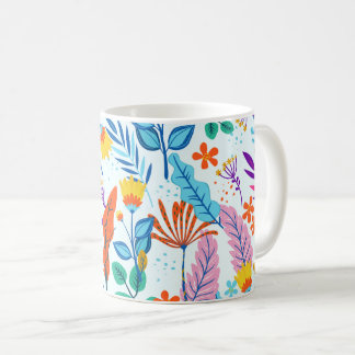 Taza De Café Patrón floral colorido
