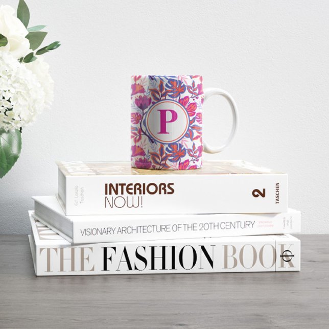 Taza De Café Patrón floral colorido y tropical (Subido por el creador)