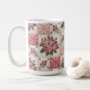 Taza De Café Patrón floral continuo, patrón de rosas continuo