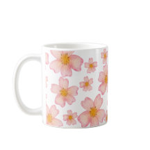 Patrón floral de acuarela rosa