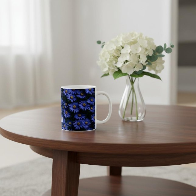 Taza De Café Patrón floral de aster azul (Subido por el creador)