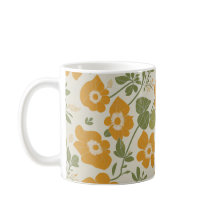 Patrón floral de color Naranja de flores de Boho v