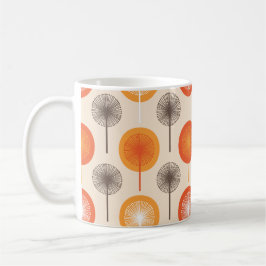 Taza De Café Patrón floral de Dandelion retro
