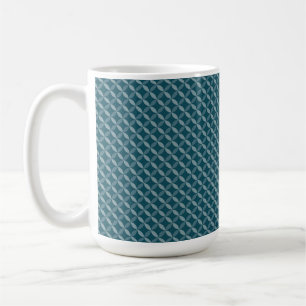 Taza De Café PATRÓN FLORAL DE DIAMANTE AZUL verde azulado