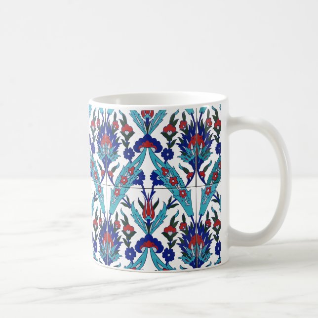 Taza De Café Patrón floral de Iznik turco (Derecha)