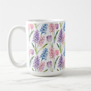 Taza De Café Patrón floral de primavera