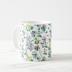 Taza De Café Patrón floral de primavera clara