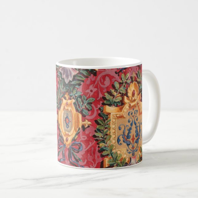 Taza De Café Patrón floral francés decorativo antiguo (Anverso derecho)