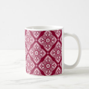 Taza De Café Patrón floral geométrico elegante Boho