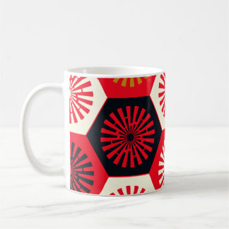 Taza De Café Patrón floral hexagonal de estilo asiático