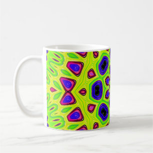 Taza De Café Patrón floral moderno. Ilustracion Raster. Persia