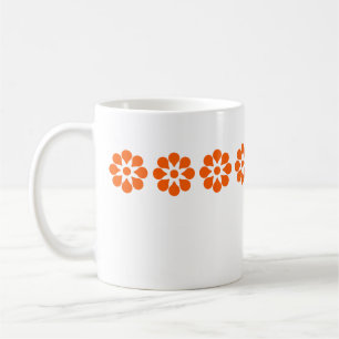 Taza De Café Patrón floral moderno Retro Mid Century