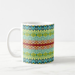 Taza De Café Patrón floral ornamental sin soldadura