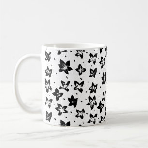 Taza De Café Patrón floral reconstruido - Gótico acromático