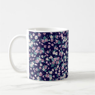 Taza De Café Patrón floral simple y sin fisuras con colores viv
