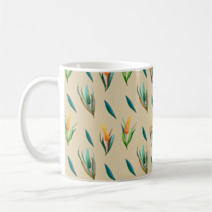 Taza De Café Patrón floral sin costura hecho de flores estiliza