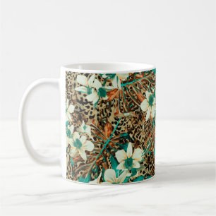 Taza De Café Patrón floral sin soldadura con orquídeas