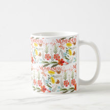 Patrón floral terroso de Momfulness de flor silves