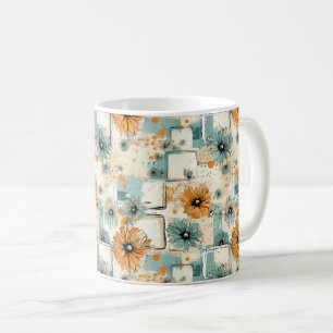 Taza De Café Patrón floral vintage (3)