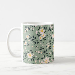 Taza De Café Patrón floral vintage a la moda. Endless de