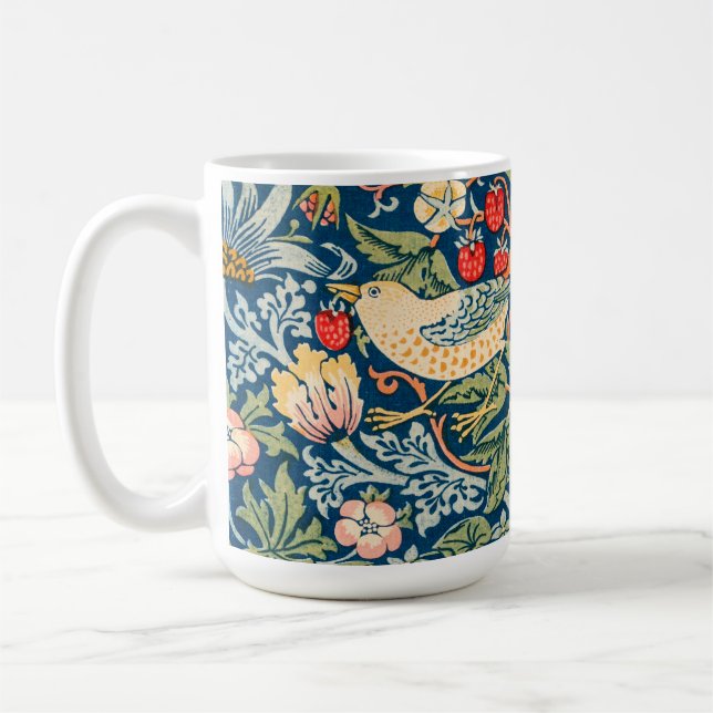 Taza De Café Patrón floral William Morris Strawberry Thief (Izquierda)