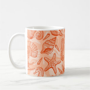 Taza De Café Patrón fluido de los animales marinos