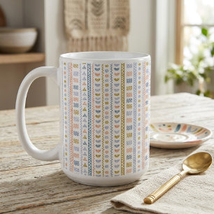 Taza De Café Patrón Folclórico Escandinavo Decorativo