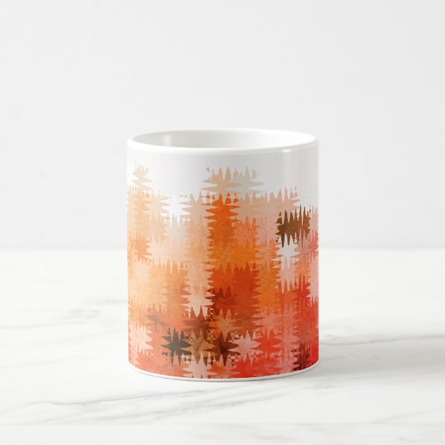 Taza De Café Patrón fresco de otoño rústico (Centro)