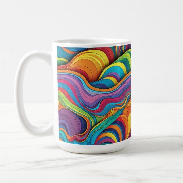 Taza De Café Patrón geométrico abstracto 34 - Café Mug (Izquierda)