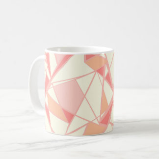 Taza De Café Patrón geométrico abstracto rosa beige
