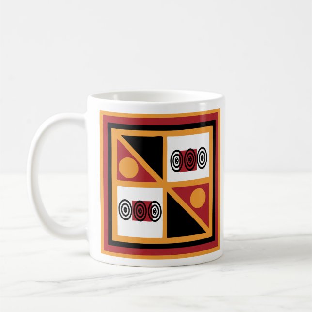Taza De Café Patrón geométrico africano (Izquierda)