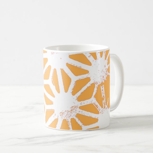 Taza De Café Patrón geométrico amarillo (Anverso derecho)
