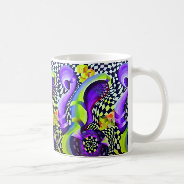 Taza De Café Patrón geométrico Art Deco de los años 80 (Derecha)