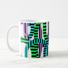 Taza De Café Patrón geométrico Bauhaus colorido