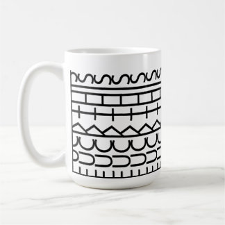 Taza De Café Patrón geométrico Café cerámico Mug - Arte moderno