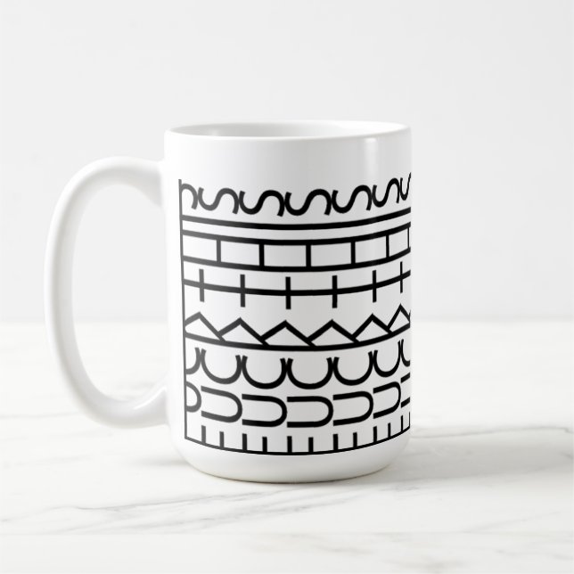 Taza De Café Patrón geométrico Café cerámico Mug - Arte moderno (Izquierda)