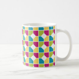 Taza De Café Patrón geométrico colorido