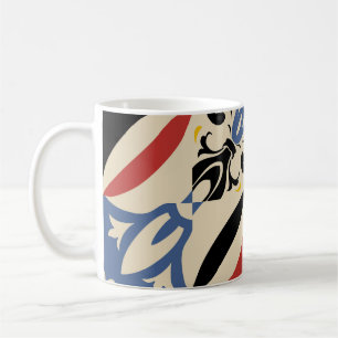Taza De Café Patrón geométrico de Azulejos Retro Sixties