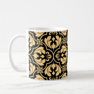 Taza De Café Patrón geométrico de las flores. Retroceso vintage