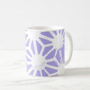 Taza De Café Patrón geométrico de lavanda