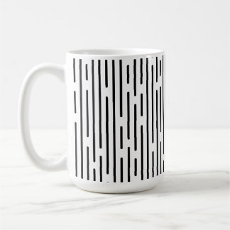Taza De Café Patrón geométrico de línea negra