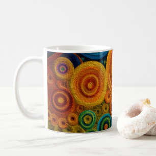 Taza De Café Patrón geométrico de remolino abstracto en espiral