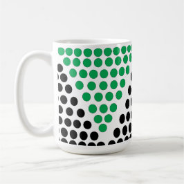 Taza De Café Patrón geométrico del círculo del triángulo verde 