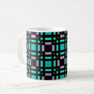 Taza De Café Patrón geométrico en colores verdes y geométricos