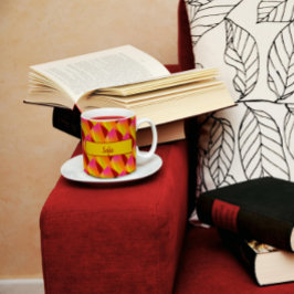 Taza De Café Patrón geométrico fuchsia Mug