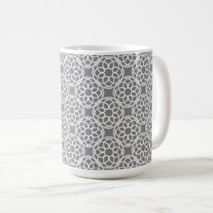 Taza De Café Patrón geométrico gris blanco sin fisuras