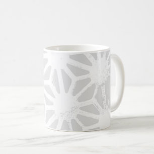 Taza De Café Patrón geométrico gris pálido