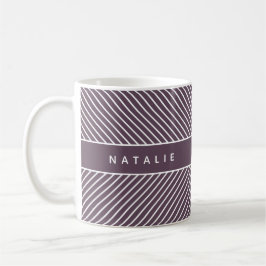 Taza De Café Patrón geométrico inicial / monograma