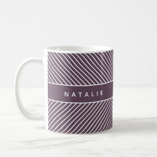 Taza De Café Patrón geométrico inicial / monograma
